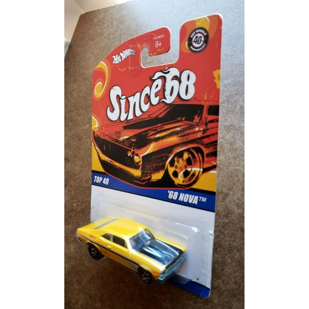 2008 Hot Wheels '68 CHEVY NOVA Pearl Yellow Since '68 Top 40 #13/40 1:64 RL2 5SP